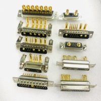 Interfaz de ángulo recto VGA de Amphenol, enchufe macho 5W5 de alta corriente, conector DSub PCB de alta corriente, componentes electrónicos
