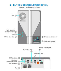 Venta caliente <span class=keywords><strong>NKM</strong></span> Serie 1kw Inversor solar híbrido 24V Inversor solar fuera de la red con carga solar - Product Image 4