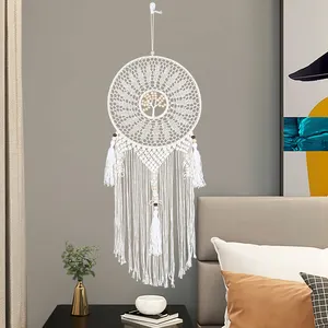 Wholesale Handmade Home Decorations for Living Room Macrame Wall Art Tree Life Dream Catcher