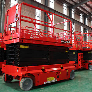 Elevador Eléctrico Autopropulsado Hitop, plataforma de trabajo aéreo de 4-16m, elevador de tijera móvil de carga de 230kg para almacén - Product Image 3