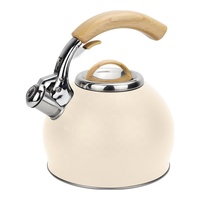 Nouveau design 3L couleur revêtement en acier inoxydable cuisinière sifflet bouilloire sifflement théière avec poignée en alliage de zinc
