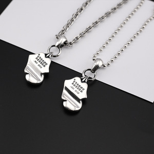 Chrome Hearts Vintage-Anhänger-Halskette für Herren und Damen, versilbert, Sport-Retro-Punk-Mode, trendige Pulloverkette, christliches Geschenk - Product Image 2