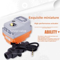Vanne à boisseau sphérique électrique miniature en PVC-U Ruiyi, type à emboîtement, modèle intelligent de régulation proportionnelle FRY-02Q921F-10S