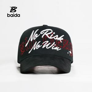 Casquette de baseball en daim à 5 panneaux personnalisable, style sportif avec broderie et strass, personnalisez votre logo, Gorras - Product Image 1