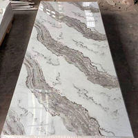 Carreaux de marbre 3D modernes autocollants muraux en PVC imperméables à peler et à coller Carreaux de sol et de salle de bain pour centres commerciaux