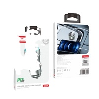 Earldom 30W PD QC3.0 Pengisi Daya Cepat Portabel Dual USB-C untuk Mobil Ukuran Mini Output 5V/3A Ponsel Premium