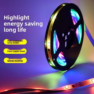 <span class=keywords><strong>Led</strong></span> 5050 rgbic dải ánh sáng thiết lập tự dính đồng linh hoạt điện áp thấp 12V bầu không khí đầy màu sắc chảy ngựa rgbic ánh sáng IP20 - Product Image 4