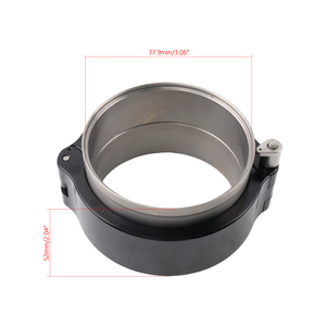 Collier de serrage universel à dégagement rapide V-Band pour échappement en acier inoxydable/titane anti-fuite pour intercooler et downpipe KG03-300-BK-T - Product Image 6