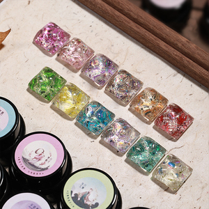 AILANUO - Pintura Gelatinosa de 12 Colores con Flores Secas, Agente de Pulido para Creación de Color en un Solo Paso y Gel de Pintura Fluorescente - Product Image 3