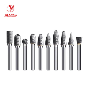 Hongyi Juego de fresas cilíndricas forjadas de 3 mm y 6 mm con vástago, brocas de carburo para rectificado, limas rotativas - Product Image 1