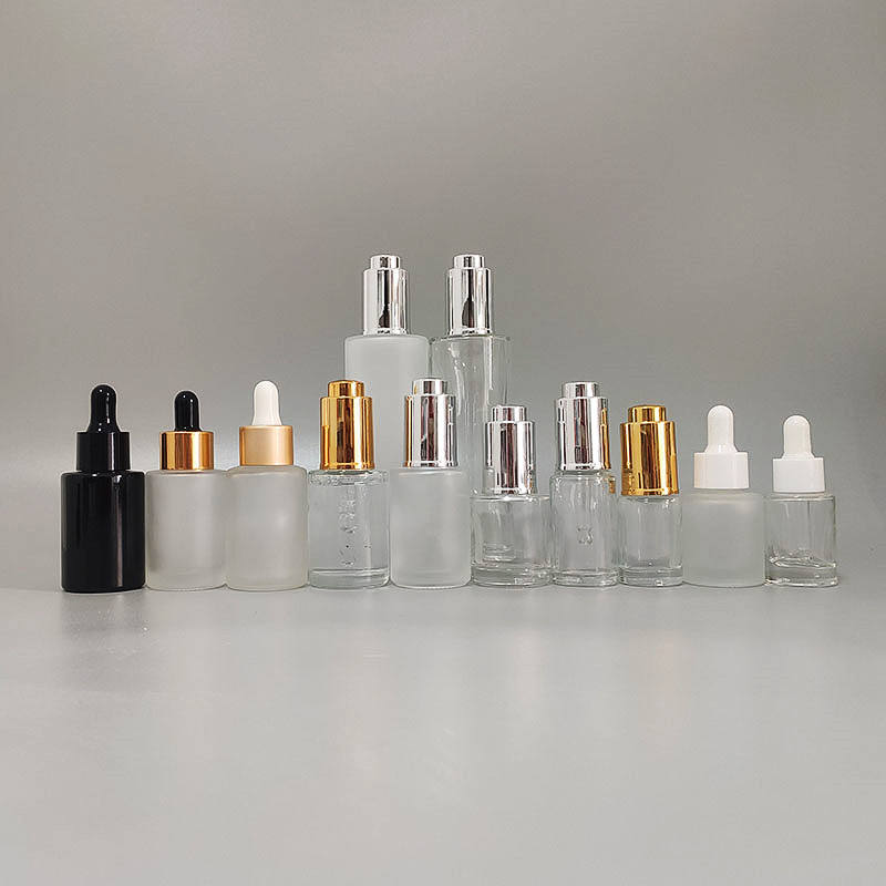 Clear bottle with silver top