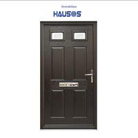 Puerta Moderna de Material Compuesto GRP con 2 Paneles, Puertas y Ventanas Exteriores de Material Compuesto de Aluminio y Madera