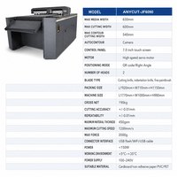 Machine de découpe à plat F6090 avec rainurage rotatif et découpe automatique de contour pour étiquettes en carton 600mm 900mm