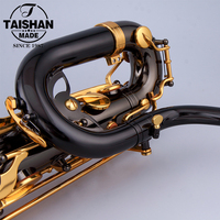 Black Nickel Eb Tone Brass Baritone Saxophone with Gold Lacquer Finish Wind Instrument