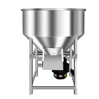Mezclador Vertical de Acero Inoxidable para Alimentos de Animales 220V/380V, Equipo de Mezcla de Gránulos para Cerdos, Pollos, Patos, Acuicultura, Granos y Plástico