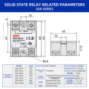 SSR-100LA SCR-100LA однофазный твердотельный модуль 4-32mA вход 90-250 В выход PID контроль температуры <span class=keywords><strong>FOTEK</strong></span> твердотельное реле - Product Image 2