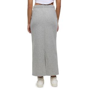 2023 nouvelles femmes gris sueur midi jupe élastique taille base français éponge tissu décontracté longue jupe pour dames - Product Image 3