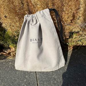 Custom Logo Screen Printed Gift Durable Biodegradable Organic Cotton Small Drawstring Jewelry <b>Dust</b> Pouch Canvas <b>Bag</b> Candle Craft - Product Image 2