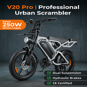 Vélo électrique QMWHEEL OEM ODM 20 pouces à pneus larges pour adultes, tout-terrain, avec service d'entrepôt en Italie, aux Pays-Bas et en UE - Product Image 1
