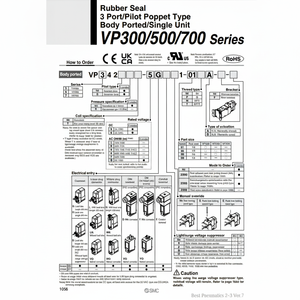 Électrovanne pneumatique SMC VP742K-5DZ1-04FA pièces pneumatiques - Product Image 1