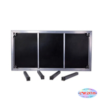 Scène de concert portable en aluminium antidérapante et imperméable noire pour événements