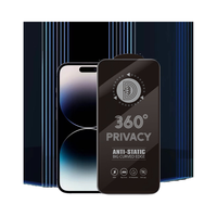 Protection d'écran en verre trempé OG Super D 360° anti-espion ESD 9H pour iPhone 17 Air 15 XS XR 11 12 13 14 Plus Pro