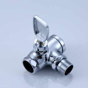 Válvula de descarga de esquina empotrada en pared Chenlu Copper, accionada con el pie, para inodoro tipo squat, modelo CL 6618, que ahorra agua. - Product Image 2