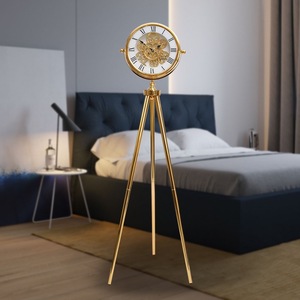 Güzel denizcilik Metal zemin saati ile Tripod standı ev dekoratif ofis köşe duvar saatleri büyükbaba duvar saatleri