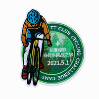 Écusson brodé personnalisé pour cyclisme, vert, pour sports de plein air, à coudre sur les maillots, vestes et vêtements sur mesure