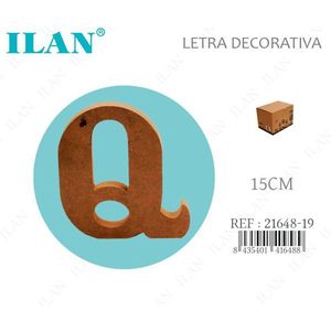 Ilan Lettera Decorativa in Legno Q 15Cm per Decorazione Murale - Product Image 1