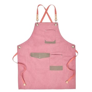 Tablier <span class=keywords><strong>de</strong></span> manucure rose, tenue <span class=keywords><strong>de</strong></span> travail tendance, design élégant pour salons <span class=keywords><strong>de</strong></span> beauté, boulangeries et salons <span class=keywords><strong>de</strong></span> <span class=keywords><strong>thé</strong></span>, logo personnalisable. - Product Image 1