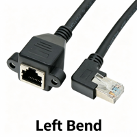 Câble d'extension réseau RJ45 mâle vers femelle Cat5e avec oreilles de fixation à vis, câble Ethernet LAN à montage sur panneau