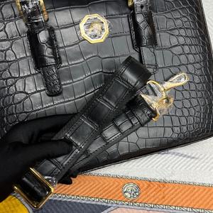 Luxury Brand Men's Crocodile Genuine Leather Durable High Quality Zipper Closure Soft <b>Bag</b> <b>Laptop</b> Business Large Capacity - Product Image 6