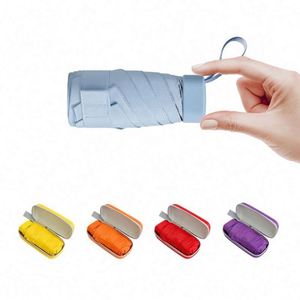 Promotion Vente en Gros Parapluie Portable d'Extérieur Mini Léger Pas Cher Protection Solaire Anti-UV Mini Parapluie Pliant 6K 6 Plis - Product Image 6
