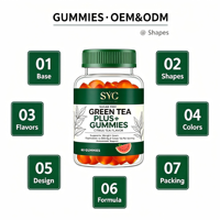 Gummies OEM au thé vert et à l'extrait de grains de café vert pour antioxydants et stimulation énergétique – Fournisseur en gros pour marques privées