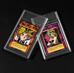 वाटरप्रूफ पॉक मन युगिओह कार्ड स्लैब जादू संग्रहणीय खेल कार्ड रक्षक स्पष्ट ऐक्रेलिक cgc ग्रेडेड प्लेइंग कार्ड केस