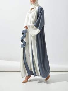 Ropa musulmana para mujer Abaya, costura de protección solar, manga esponjosa a la moda, Túnica de Oriente Medio, uniforme LARGO DE Dubái, Abaya de lujo - Product Image 3