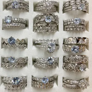 Новейшие модные ювелирные изделия кольцо ювелирные изделия двойной палец кольцо 18K позолоченные обручальные парные кольца для женщин