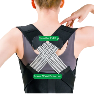 Ceinture ajustable et respirante anti-cyphose pour enfants, 3-4 sangles, harnais de correction cervicale en Spandex et Nylon, amincisseur de taille - Product Image 1