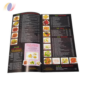 Folleto de <span class=keywords><strong>menú</strong></span> de punto de sillín personalizado a todo color, folleto de impresión de folleto barato, impresión de catálogo - Product Image 4