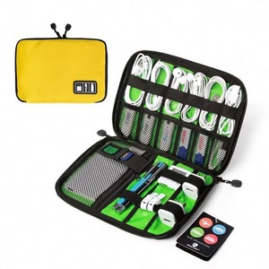Sac de rangement pour câbles de voyage avec logo personnalisé, fabriqué en usine BSCI, sac de rangement pour gadgets, étuis pour accessoires électroniques - Product Image 6