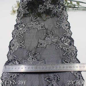 Tela de encaje elástico de biocolor, encaje elástico por yarda, cinta de flores para costura de lencería y prendas de vestir - Product Image 2