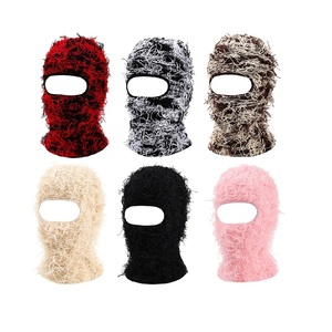 En gros Cagoule tricotée intégrale à un trou, design effet gazon usé, <span class=keywords><strong>masque</strong></span> de ski - Product Image 1