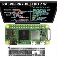 Placa de Desarrollo Raspberry Pi Zero 2 W, Procesador Cortex-A53 de Cuatro Núcleos y 64 Bits a 1 GHz, 512 MB de SDRAM, Sistema Operativo Linux
