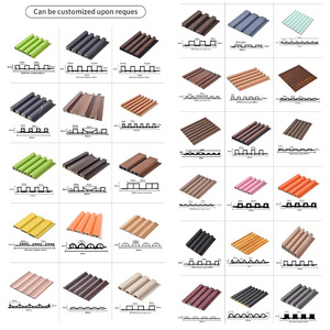 Thiết kế hiện đại <span class=keywords><strong>PVC</strong></span> lồng vào nhau bảng điều khiển dòng WPC nội thất Bảng điều khiển tường gỗ tự nhiên nhựa chống thấm nước chống cháy khách sạn hộ gia đình sử dụng - Product Image 3