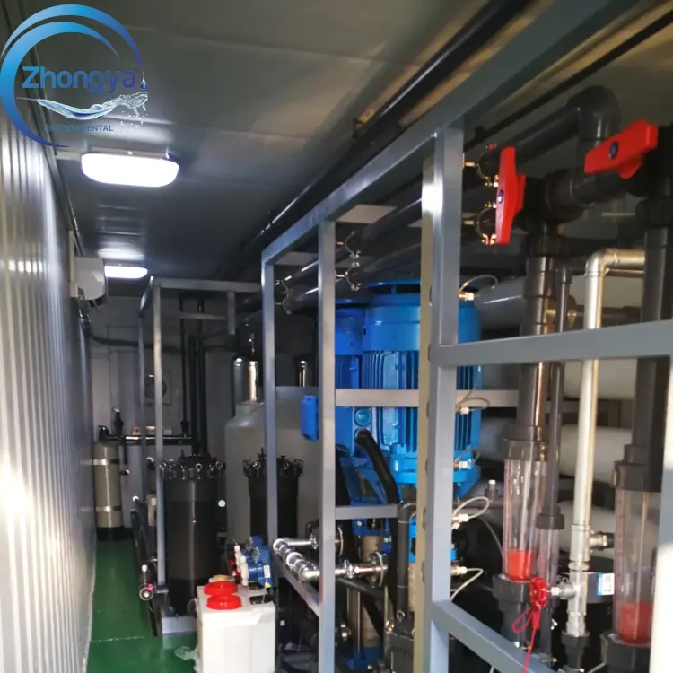 Individuelle Container-Meereswasserbehandlungsanlage Wasserauflösungsmaschinen Solar-Auflösungsanlage Umkehrosmosesystem