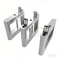 Portillon électronique à bascule RFID en acier inoxydable 304 avec lecteur de code QR et reconnaissance faciale pour contrôle d'accès - Prix compétitif