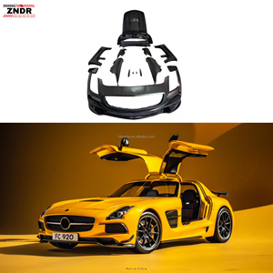 ชุดแต่งสไตล์ Black Series สำหรับ Mercedes-Benz SLS AMG (C197) คาร์บอนไฟเบอร์ สปอยเลอร์กันชนหน้า/หลัง ฝากระโปรง แบบยึดติดแทนของเดิม - Product Image 1