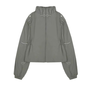 Gabardina Negra Unisex Personalizada con Bolsillo con Cremallera - Diseño Moderno y Práctico - Product Image 1