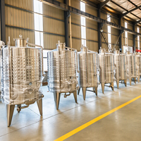 Cuve de Fermentation de Vin en Acier Inoxydable 2000L 3000L 5000L avec Système de Refroidissement – Approvisionnement Direct Usine